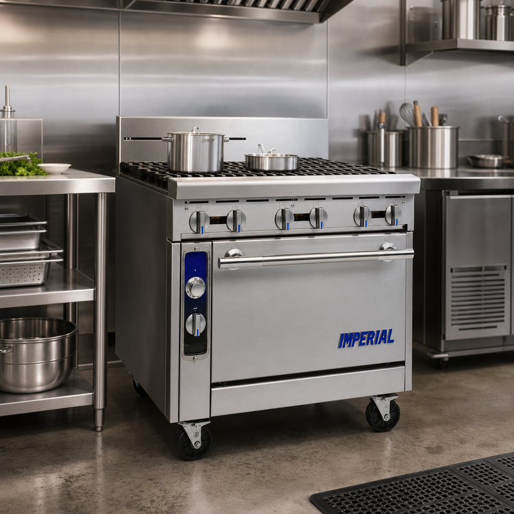 Product image #2 for Imperial Spec Series 36-Inch Heavy Duty Gas Range with 6 Open Burners and Standard Oven