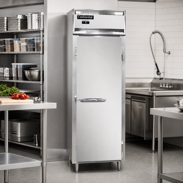 Product image #2 for Continental Refrigerator D1FN Designer Line One-Section Standard Depth 21.0 cu. ft. Reach-In Freezer with Stainless Steel Front
