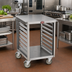 Thumbnail image #2 for Mobile Stainless Steel Equipment Stand with 17 Pan Slides and Wing Table