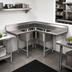 Thumbnail image #2 for Eagle Group C314-24-3-24 3-Compartment Corner Stainless Steel Commercial Sink with Double Drainboards