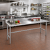 Thumbnail image #2 for Advance Tabco 108-Inch x 24-Inch Stainless Steel Work Table with 5-Inch Backsplash