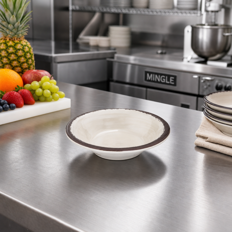 Product image #2 for Mingle™ Melamine Fruit Bowl, 4.5 oz., 5 Inch Round, Sweet Cream