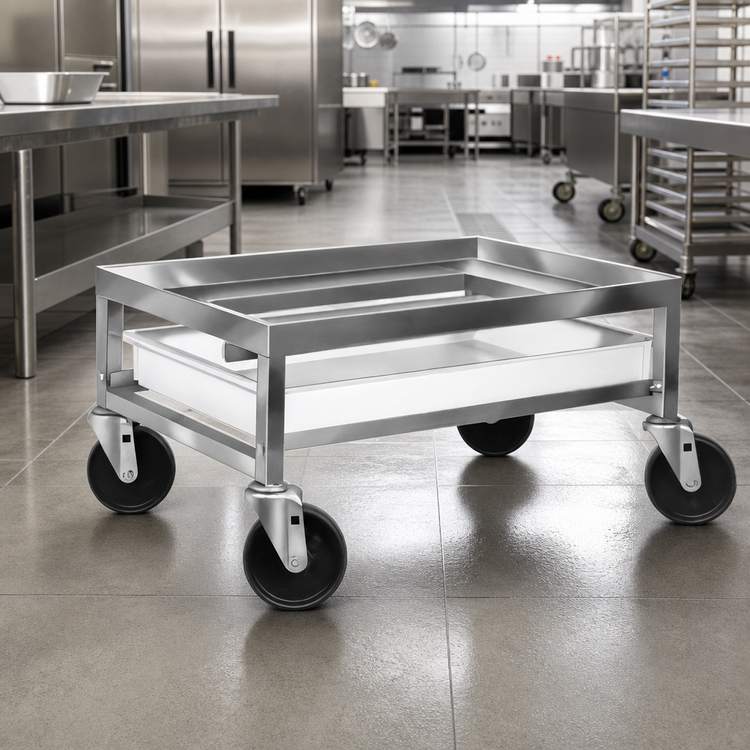 Product image #3 for Channel Aluminum Poultry Crate Dolly with Drip Pan