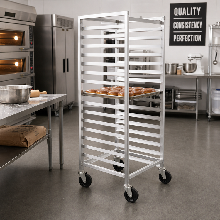Product image #2 for 550A Mobile Aluminum Donut Screen Rack for 23" x 33" Screens, 20 Capacity