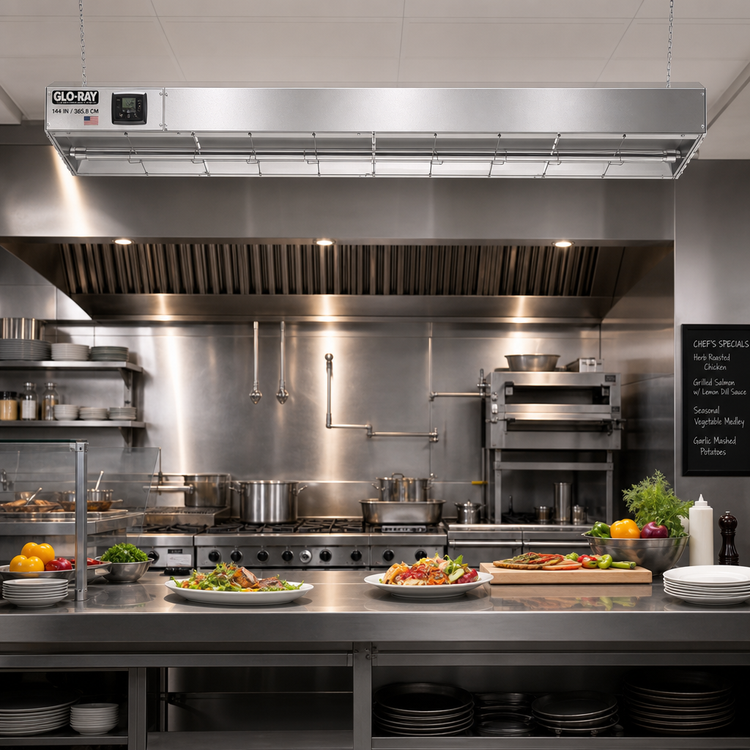 Product image #2 for Glo-Ray® 144-Inch Single Unlighted Infrared Strip Heater with Remote Control Enclosure