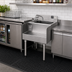 Thumbnail image #2 for Eagle 2200 Series 18-Inch Underbar Side-To-Side Modular Add-On Unit, Blender Dump Sink with Faucet, Basket Drain and Duplex Receptacle