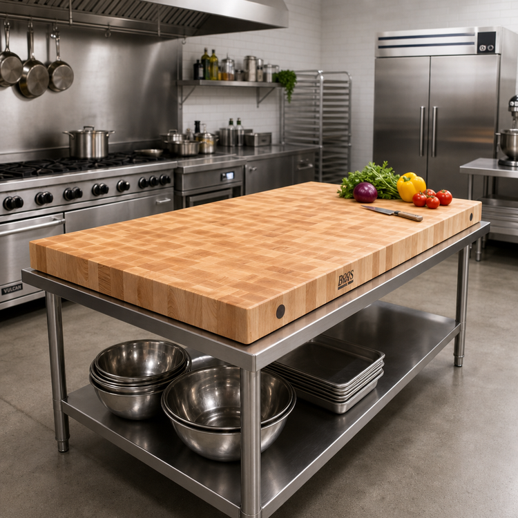 Product image #2 for John Boos Boos Block 48-Inch x 27-Inch End Grain Maple Island Countertop with Cream Finish