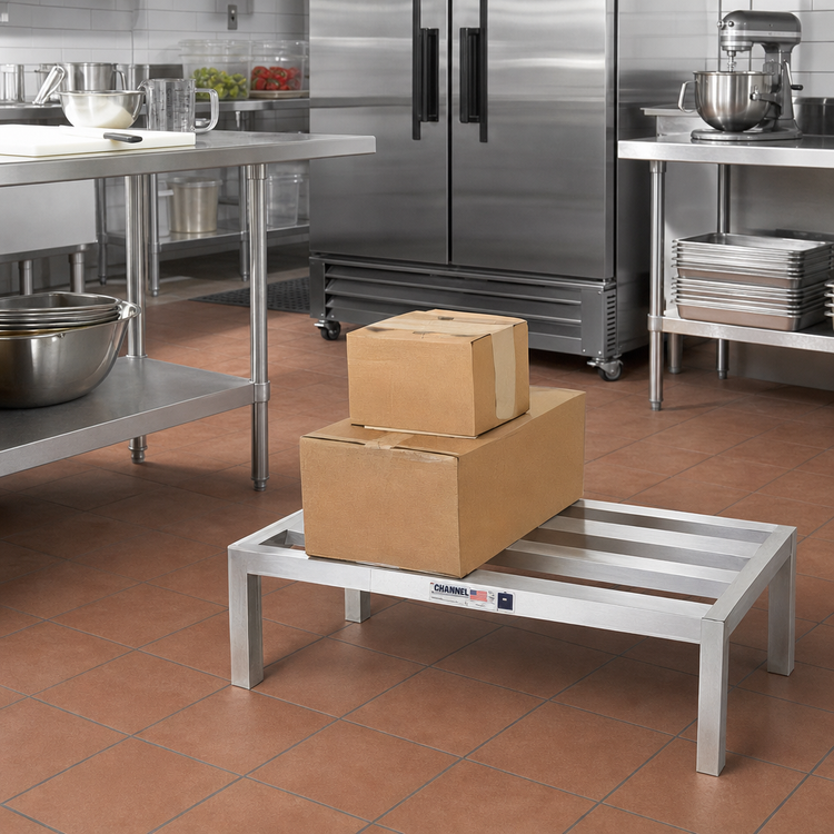 Product image #2 for Channel Manufacturing HD2436 Heavy-Duty 4-Inch Wide E-Channel Aluminum Dunnage Rack, 36 x 24 x 12 Inches