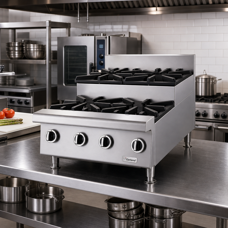 Product image #2 for Garland US Range UT Counter UTOG36-SU6 36-Inch Gas Step-Up Hotplate with 6 Open Burners