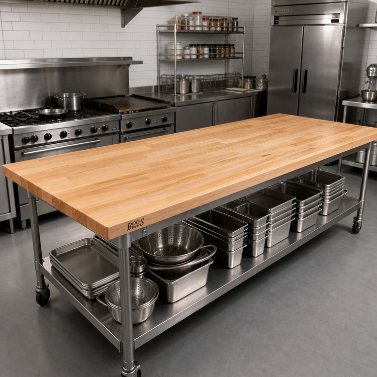 Product image #2 for John Boos 108-Inch x 24-Inch Edge-Grain Northern Hard Rock Maple Work Table Top