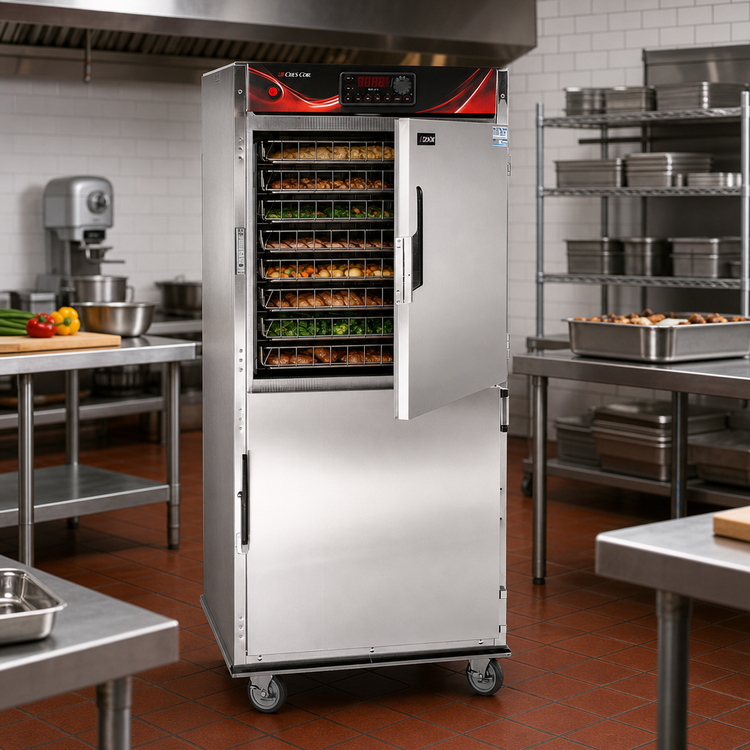 Product image #2 for Cres Cor Insulated Mobile Heated Holding Cabinet with Top-Mount Heater, 16 Full-Size Pan Capacity, Dutch Doors, 120V