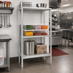 Thumbnail image #2 for Channel Manufacturing Lifetime Tough ED2436-2 2-Shelf Tubular Aluminum Dunnage Shelving, 36W x 24D x 64H