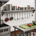 Thumbnail image #2 for Advance Tabco Wall-Mounted Shelf with Pot Rack, 84 Inch x 12 Inch, Stainless Steel, 9 Hooks