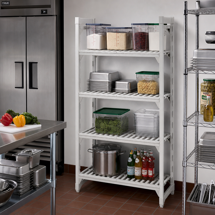 Product image #3 for Cambro Camshelving Premium 4-Shelf Vented Stationary Starter Unit, 36-Inch Wide x 18-Inch Deep x 72-Inch High