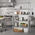 Thumbnail image #2 for Quantum WR63-2454C-5 Chrome Wire Shelving Starter Unit, 54"W x 24"D x 63"H, 5 Shelves, Stationary