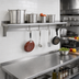 Thumbnail image #2 for Advance Tabco Wall-Mounted Shelf with Pot Rack, 132 x 15 Inches, 18/430 Stainless Steel