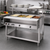 Thumbnail image #2 for Vollrath ServeWell 4-Well Hot Food Table with Sealed Wells, Open Shelf Base, Plate Shelf and Cutting Board