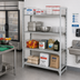 Thumbnail image #3 for Camshelving Premium 4-Tier Polymer Add-On Shelving Unit, 21 x 42 x 72 Inches, Vented and Solid, Speckled Gray