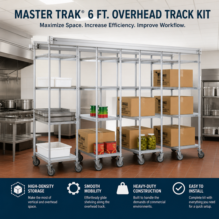 Product image #2 for Master Trak 6 Ft. Overhead Track Kit for High-Density Storage