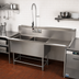 Thumbnail image #2 for John Boos Pro-Bowl 2-Compartment Sink with Right Drainboard, 16-Gauge Stainless Steel, 76-3/16-Inch