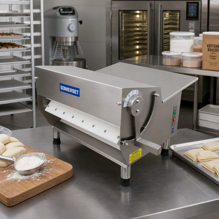 Product image #2 for Somerset CDR-300 Compact Countertop Dough Sheeter with 15-Inch Synthetic Rollers