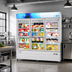 Thumbnail image #3 for KoolMore 80-Inch 3-Section Glass Door Merchandiser Freezer, 52 Cu. Ft., White