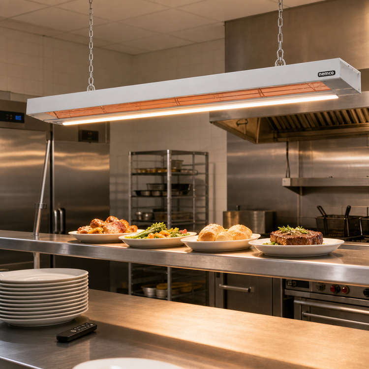 Product image #2 for Nemco 72-Inch Single Remote-Controlled Infrared Strip Heater with Lights, 208V