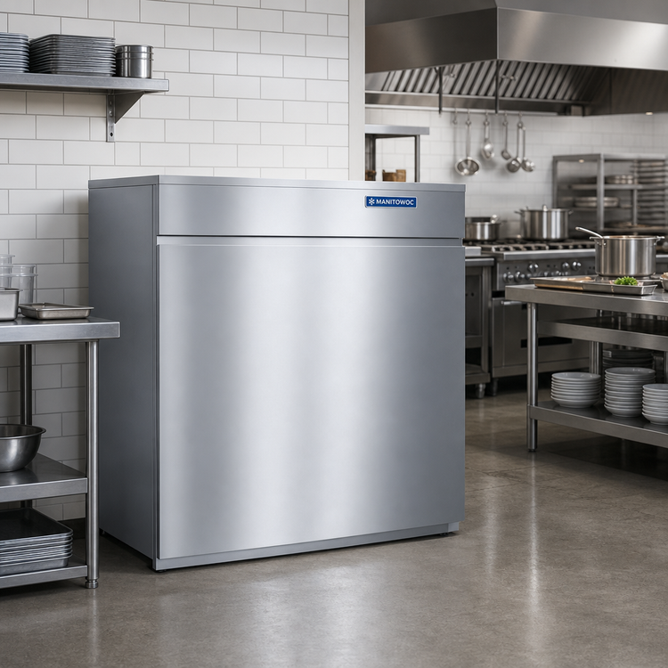 Product image #2 for Manitowoc Quadzilla Cube-Style Water-Cooled Self-Contained Ice Maker, 3,000 lb/24 Hr, 48-Inch Wide