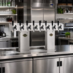Thumbnail image #2 for Perlick Corporation 4006-8B2 Extra-High 8-Faucet Countertop Bridge Tee Glycol-Cooled Draft Beer Tower, Stainless Steel