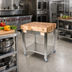 Thumbnail image #2 for John Boos Cucina Technica 24-Inch x 24-Inch Mobile Butcher Block Cart with 4-Inch End Grain Maple Top