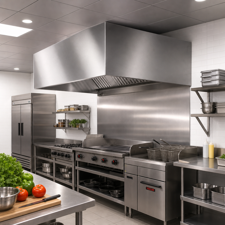 Product image #2 for SpecAir HEB96-72 72" Wall Type Exhaust-Only Commercial Kitchen Hood