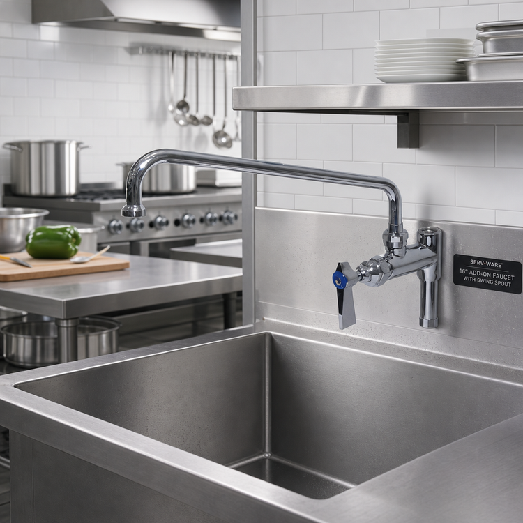 Product image #2 for Serv-Ware 16-Inch Add-On Faucet with Swing Spout