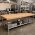 Thumbnail image #2 for John Boos Northern Hard Rock Maple Edge Grain Flat Top Wood Work Table Top, 168 x 48 x 2-1/4 Inch