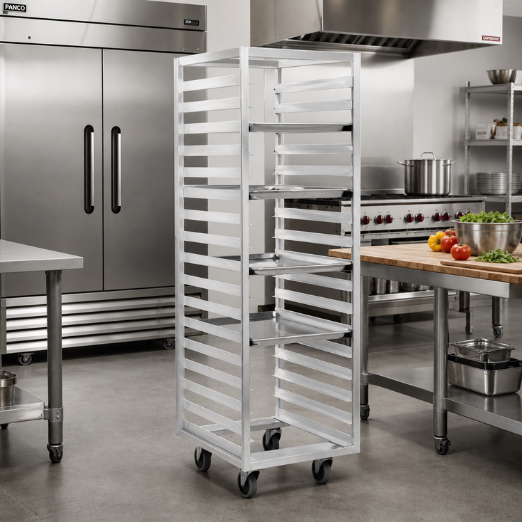 Product image #2 for Panco 11-Tray Roll-In Refrigerator Rack for 18" x 26" Trays, Aluminum