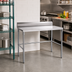 Thumbnail image #2 for Sapphire Manufacturing 30 Inch x 24 Inch 430 Stainless Steel Work Table with 5 Inch Backsplash, Beveled Edge, and Open Galvanized Base