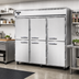 Thumbnail image #2 for Continental Refrigerator 3FESNSSHD Extra-Wide Three-Section Shallow Depth Reach-in Freezer with Half-Height Solid Doors