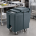 Thumbnail image #3 for Cambro SlidingLid Mobile Ice Caddy with Sliding Lid, 175 lb Capacity, Granite Gray