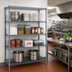 Thumbnail image #2 for Quantum 4-Shelf Wire Shelving Starter Kit, 60 in. W x 21 in. D x 86 in. H, Gray Epoxy Antimicrobial Finish