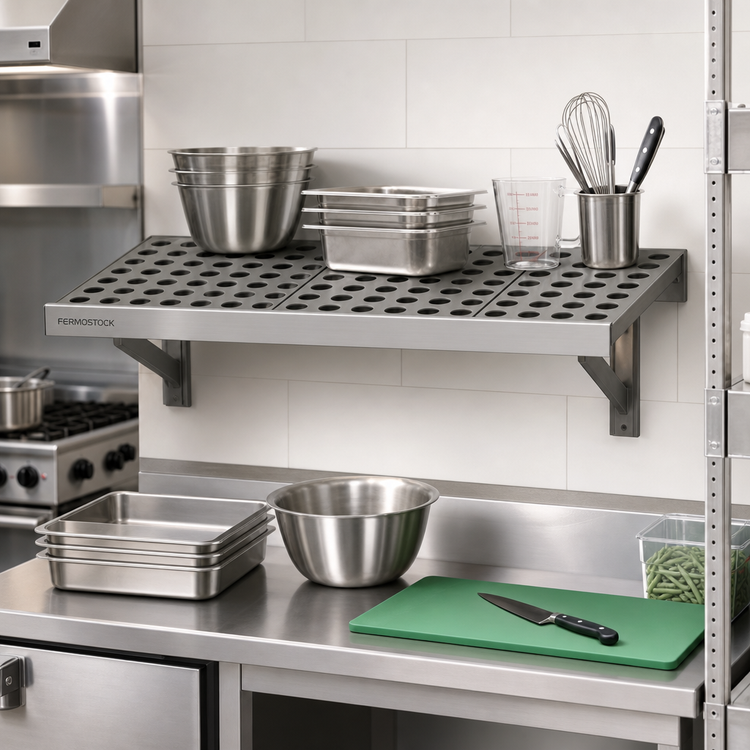 Product image #2 for Fermostock 47-Inch x 14-Inch Horizontal Vented Shelf with Removable Polymer Inserts