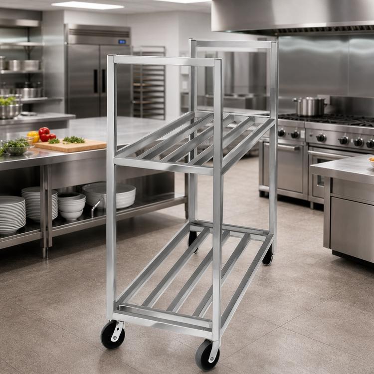 Product image #2 for Channel Aluminum Banquet / Utility Box Transport Cart, 2 Shelves, 54 x 20 x 67.5 Inches