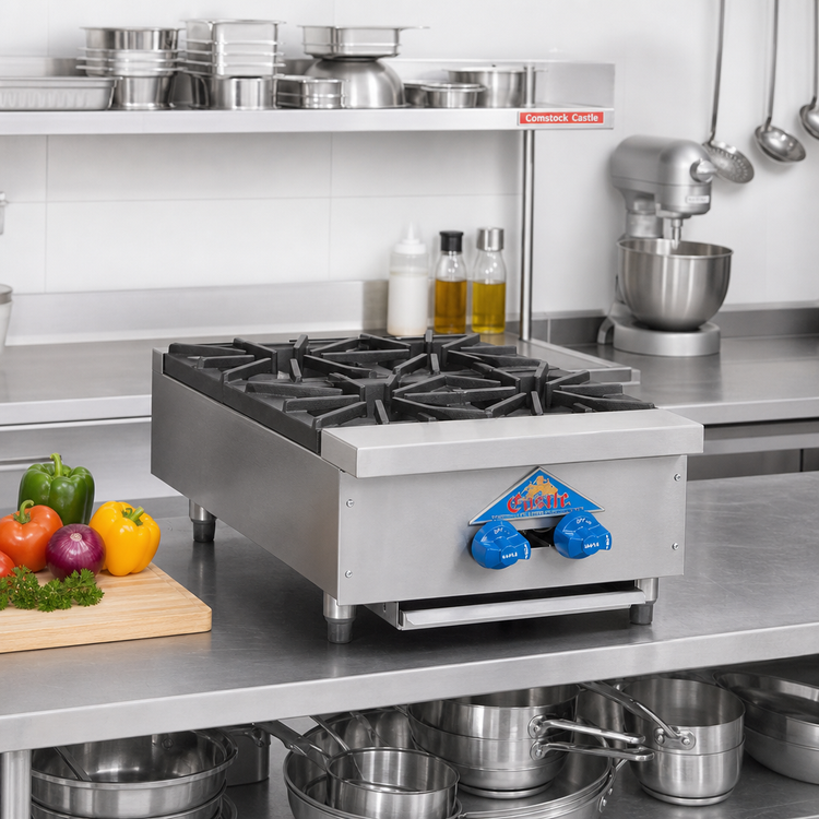 Product image #2 for Comstock-Castle FHP36 36-Inch 6-Burner Countertop Gas Hot Plate
