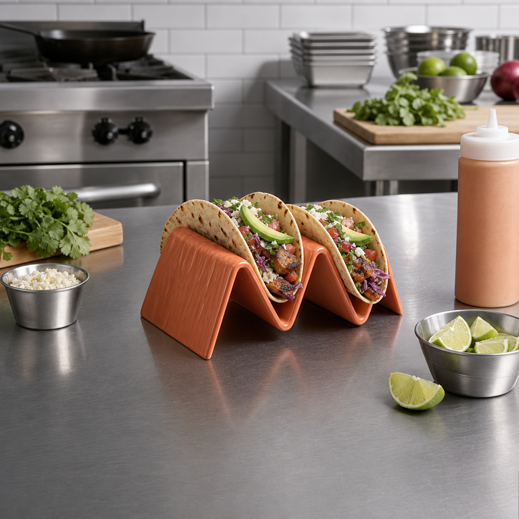 Product image #3 for American Metalcraft Melamine Terra Cotta Taco Holder