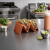 Thumbnail image #3 for American Metalcraft Melamine Terra Cotta Taco Holder