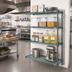 Thumbnail image #2 for EagleGard 4-Tier Add-On Wire Shelving Unit, 42W x 21D x 63H, Blue-Green Hybrid Epoxy Finish