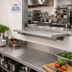 Thumbnail image #2 for Advance Tabco 48 Inch x 18 Inch Stainless Steel Pass-Thru Shelf with Wall Brackets