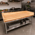 Thumbnail image #2 for John Boos 60-Inch x 30-Inch Edge Grain Northern Hard Rock Maple Work Table Top with 4-Inch Coved Backsplash