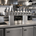 Thumbnail image #2 for Perlick Corporation 4006-10BX10B2 Extra-High 2-Column Back-to-Back Bridge Tee Glycol-Cooled Draft Beer Tower, 20 Faucets, Stainless Steel