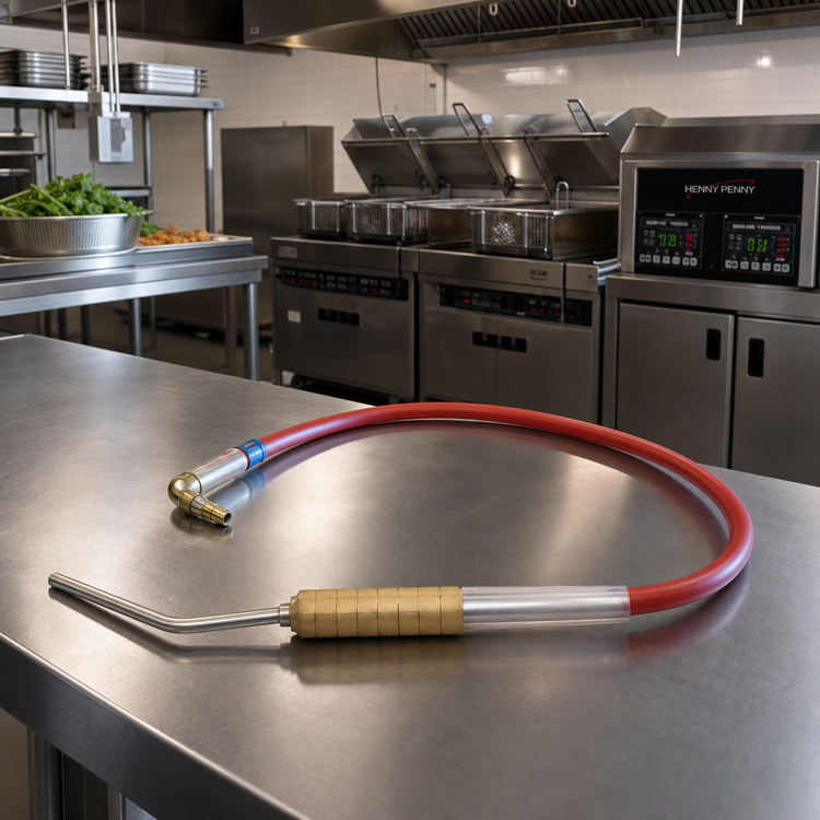 Product image #2 for Henny Penny 90-Inch Filter Rinse Hose with Male Quick Disconnect and 90-Degree Elbow