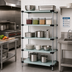 Thumbnail image #2 for Quantum 36 Inch Wide Solid Stainless Steel Shelving Starter Kit, 5-Shelf Stationary Unit