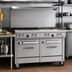 Thumbnail image #2 for Southbend Ultimate 48-Inch Gas Restaurant Range with 2 Star/Saute Burners, 36-Inch Charbroiler, Standard Oven, and Cabinet Base